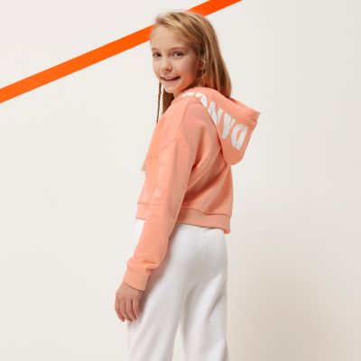 Girls RI Active coral &#39;Dance&#39; sports hoodie